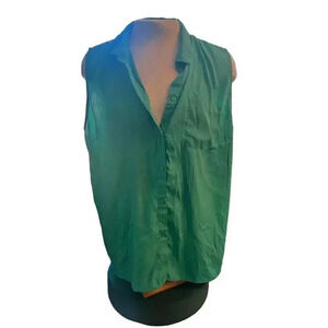 Jessica Simpson sleeveless top collared with open back 3X